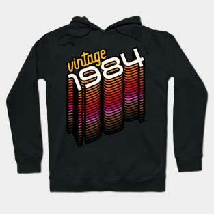 Vintage Made in 1984 ))(( Retro Birthday Year Gift Hoodie